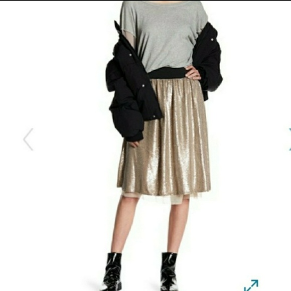 Free People Dresses & Skirts - free people Flashing lights sequin Midi Skirt M